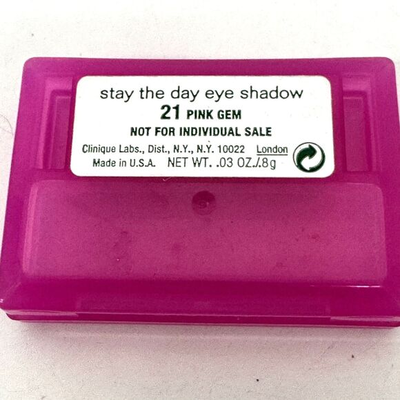 CLINIQUE Stay the Day Eye Shadow 21 PINK GEM pressed powder .03oz .8 g - Picture 2 of 2
